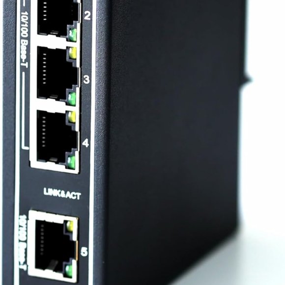 WIWAV WDH-5ET-DC 10-100Mbps Unmanaged 5-Port Industrial Ethernet Switchess - Picture 2 of 2